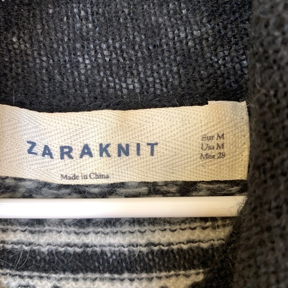 Zara Knit Mohair Blend Turtleneck Sweater Dress Medium - Picture 3 of 13